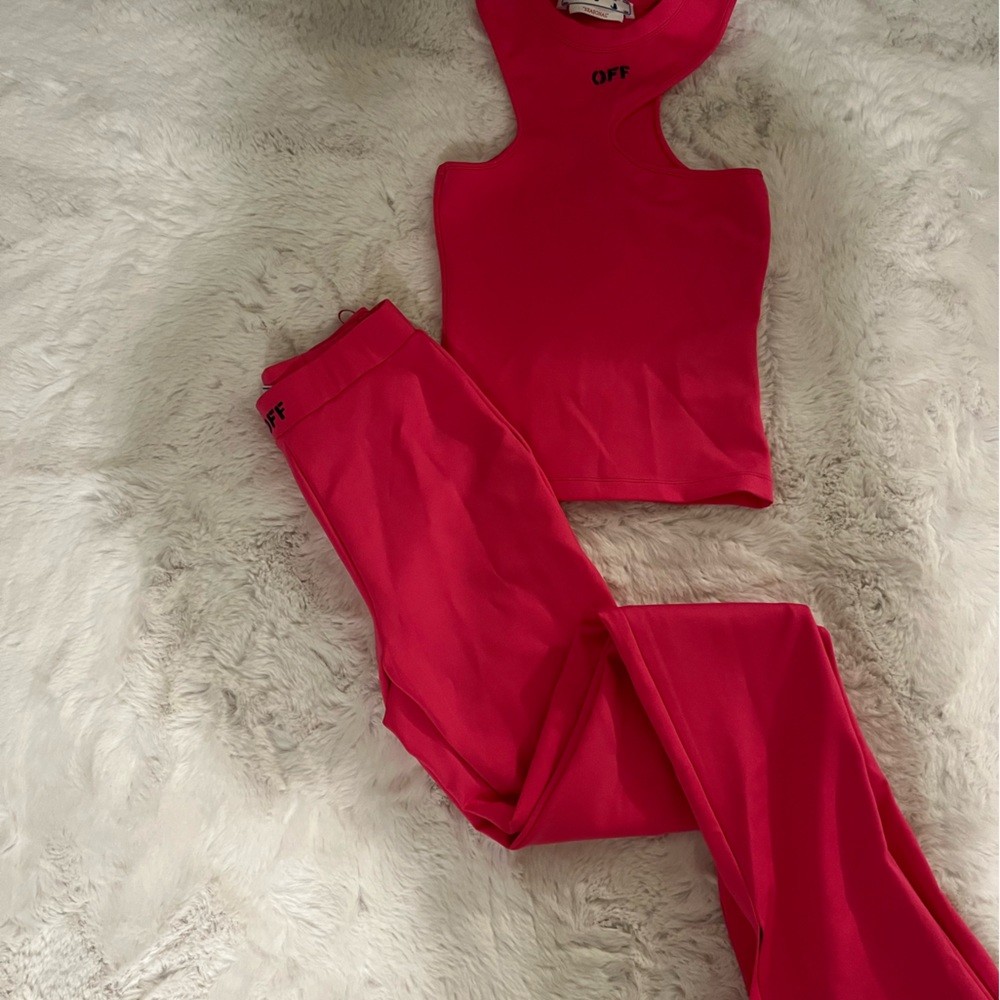 Authentic Off White Two Piece Pant Set